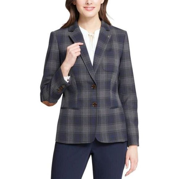 tommy hilfiger elbow patch blazer